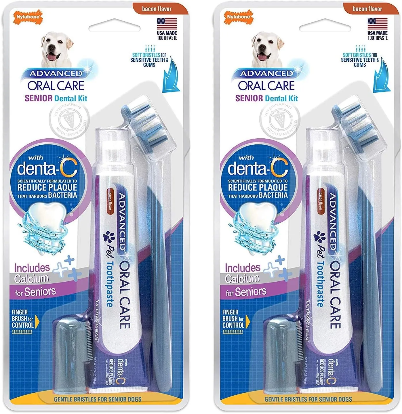 Nylabone Advanced Oral Care Senior Dog Dental Kit Small Dog