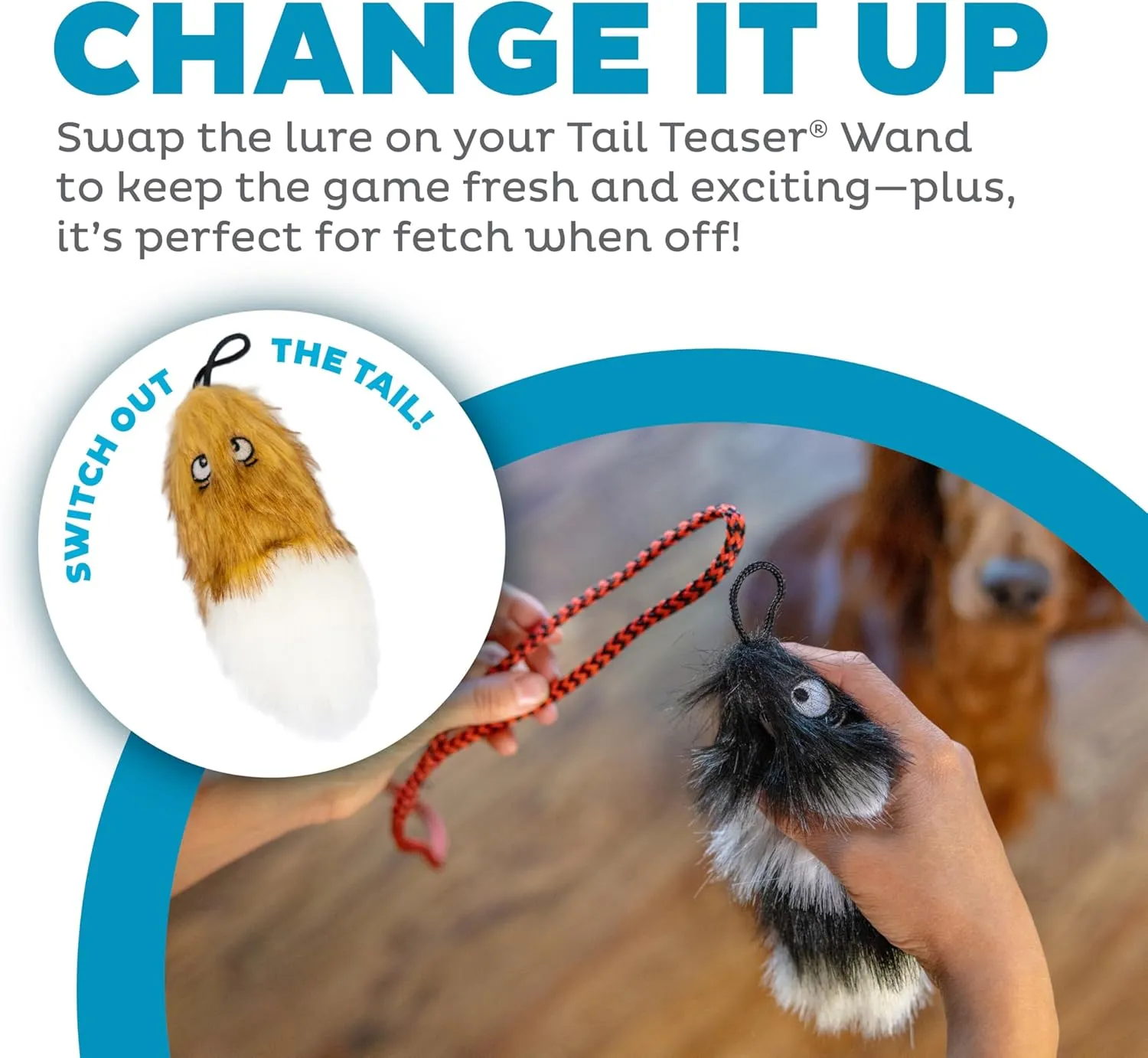 Outward Hound Tail Teaser Replacement Lure for Dog Teaser Wand, Brown