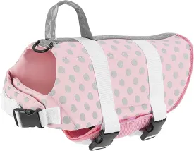 Paws Aboard Dog Life Jacket - Keep Your Canine Safe with a Neoprene Life Vest for Swimming and Boating - Available in Different Sizes, Color and Design to Choose - Pink/Silver, Small