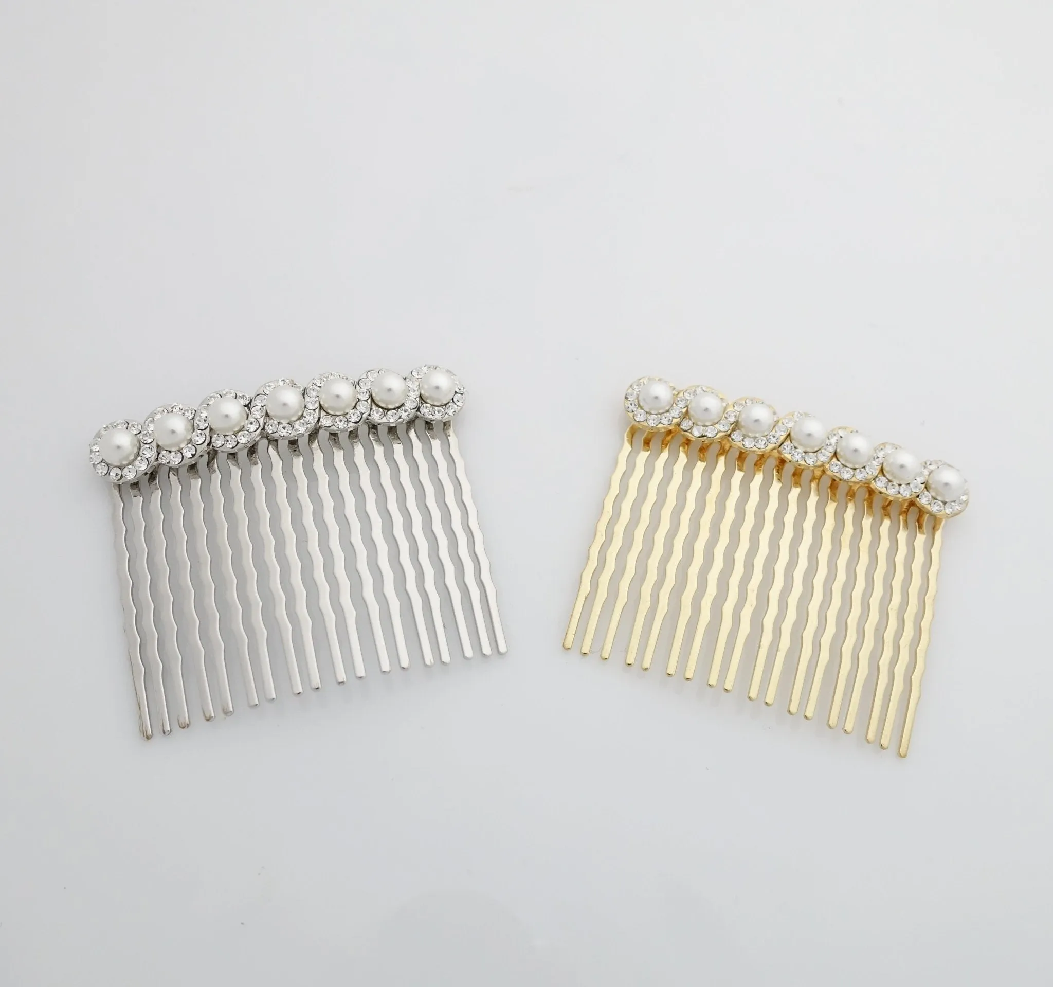 Pearl Rhinestone 18 teeth Decorative Hair Comb