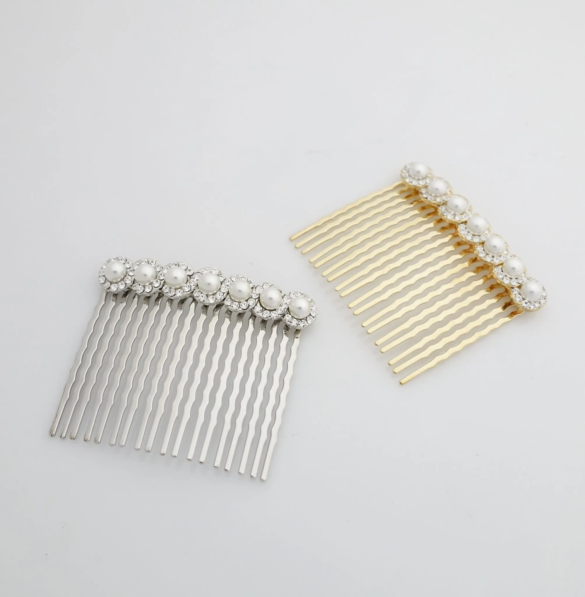 Pearl Rhinestone 18 teeth Decorative Hair Comb