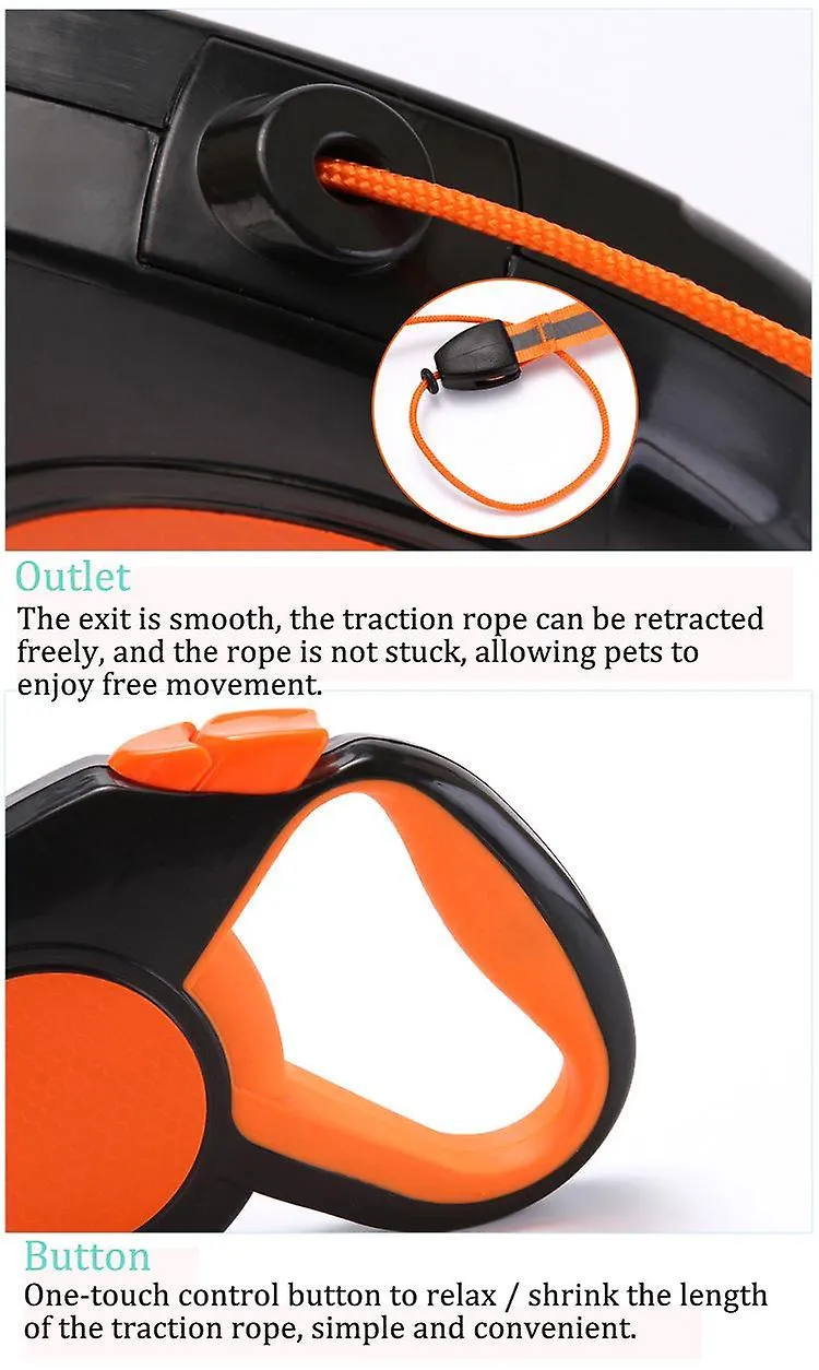 Pet leashes pet automatic retractable dog leash reflective walking rope teddy golden retriever supplies