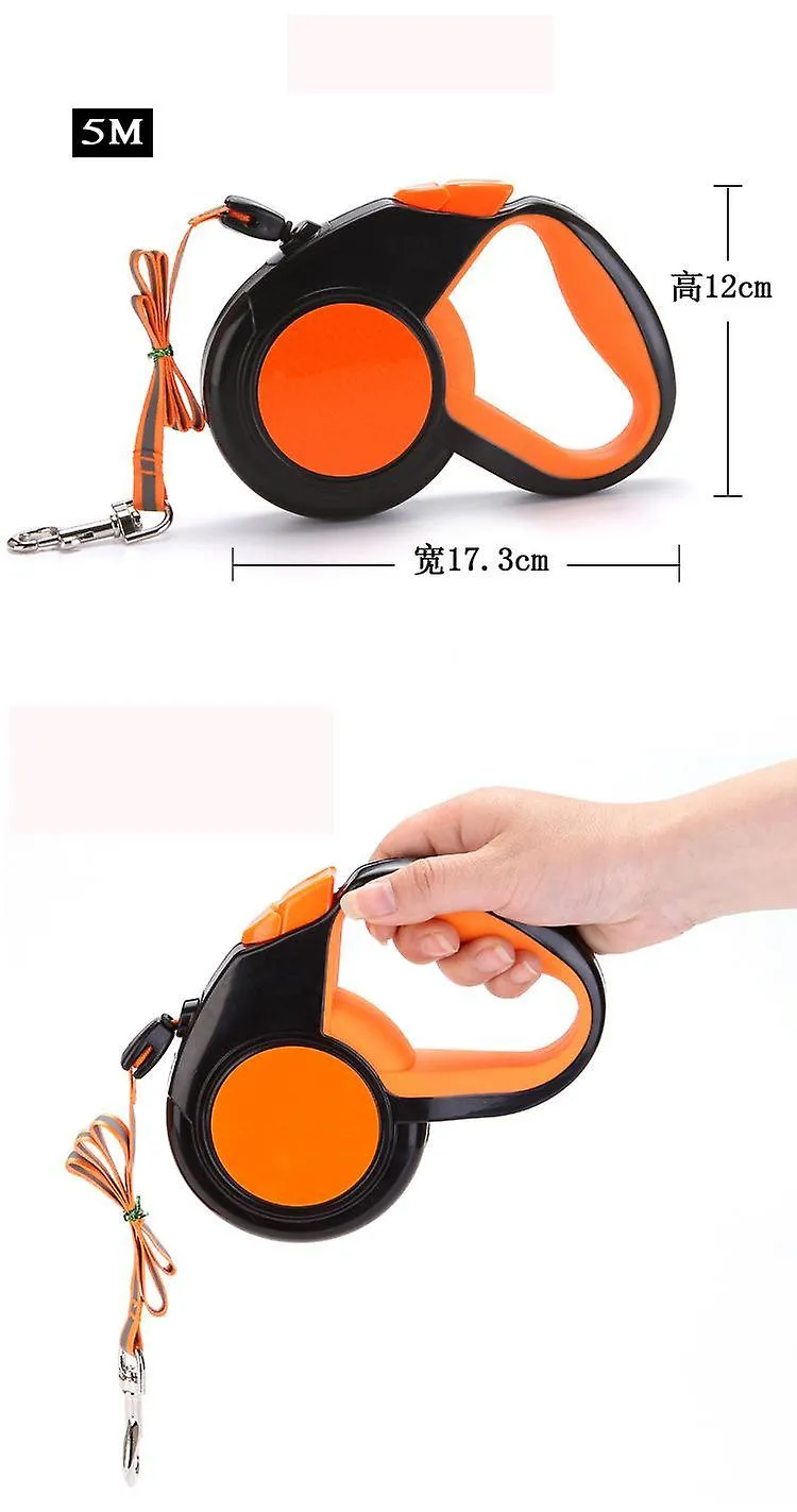 Pet leashes pet automatic retractable dog leash reflective walking rope teddy golden retriever supplies