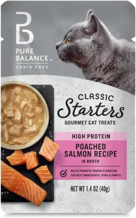 Pure~Balance Gourmet Cat Treats Starters, Poached Salmon Recipe, 1.4 Oz (Pack of 12)
