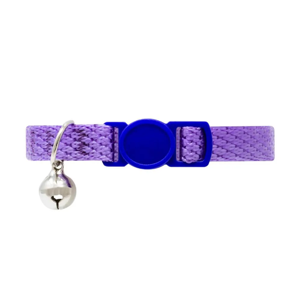 Purple Cat Collar with Safety Release Buckle