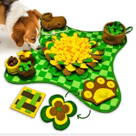 Rasingwell Snuffle Mat for Dogs with Theme Sniffing Mat 23 x 23 inches for All Breeds of Dog Cat, Interactive Puzzle Toy & Enrichment Toys for Dog Stress Relief (Green, Normal)