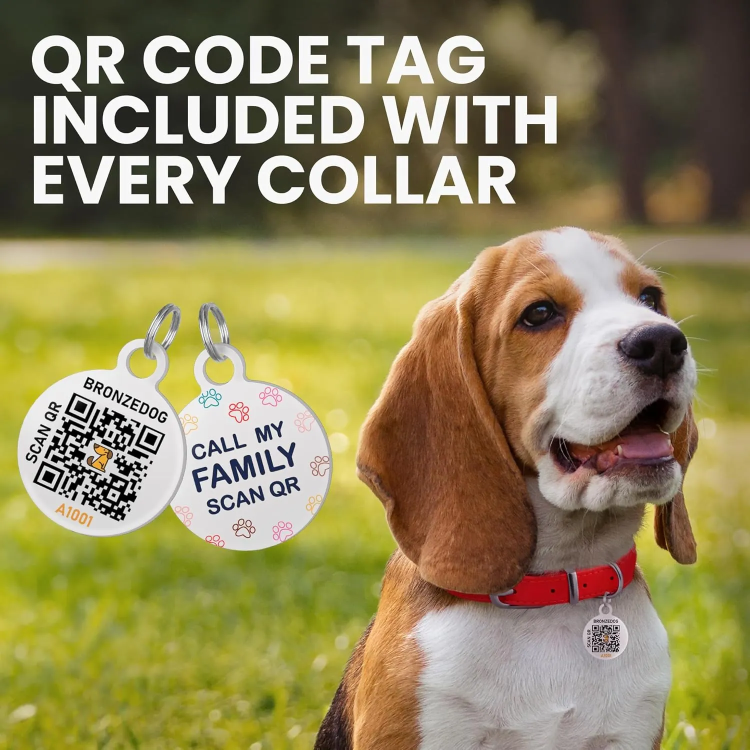 Rolled Leather Dog Collar Soft Round Collars, ID Tag for Small Medium Large Dogs (14-17 inch, Royal Blue)