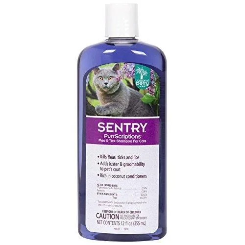 SENTRY PurrScriptions Flea and Tick Shampoo for Cats, 12 oz