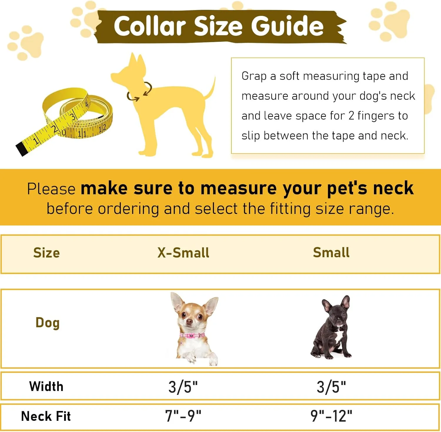 Small Dog Collar with Bell - Reflective Soft Adjustable Nylon Collar for XXS XS Breeds, Lightweight & Comfortable for Tiny Dogs -Orange S