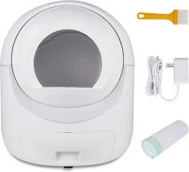 Smart Self-Cleaning Cat Litter Box - WiFi/App Controlled Automatic Scooper with Dual Odor Elimination for Multi-Cat Homes (5G & 2.4G Compatible)